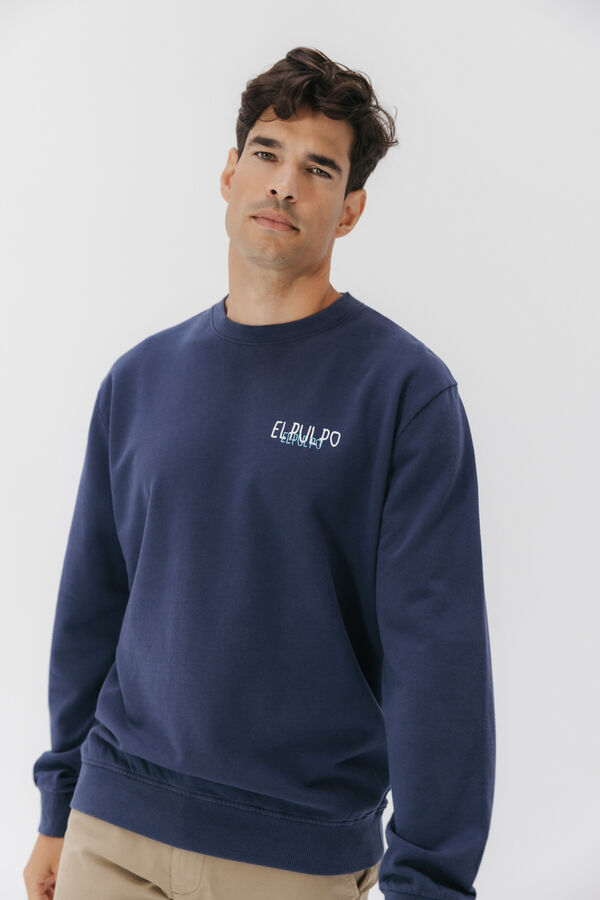 elPulpo Sweatshirt com logo Azul