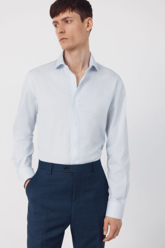 Camisa vestir rayas slim fit fácil plancha