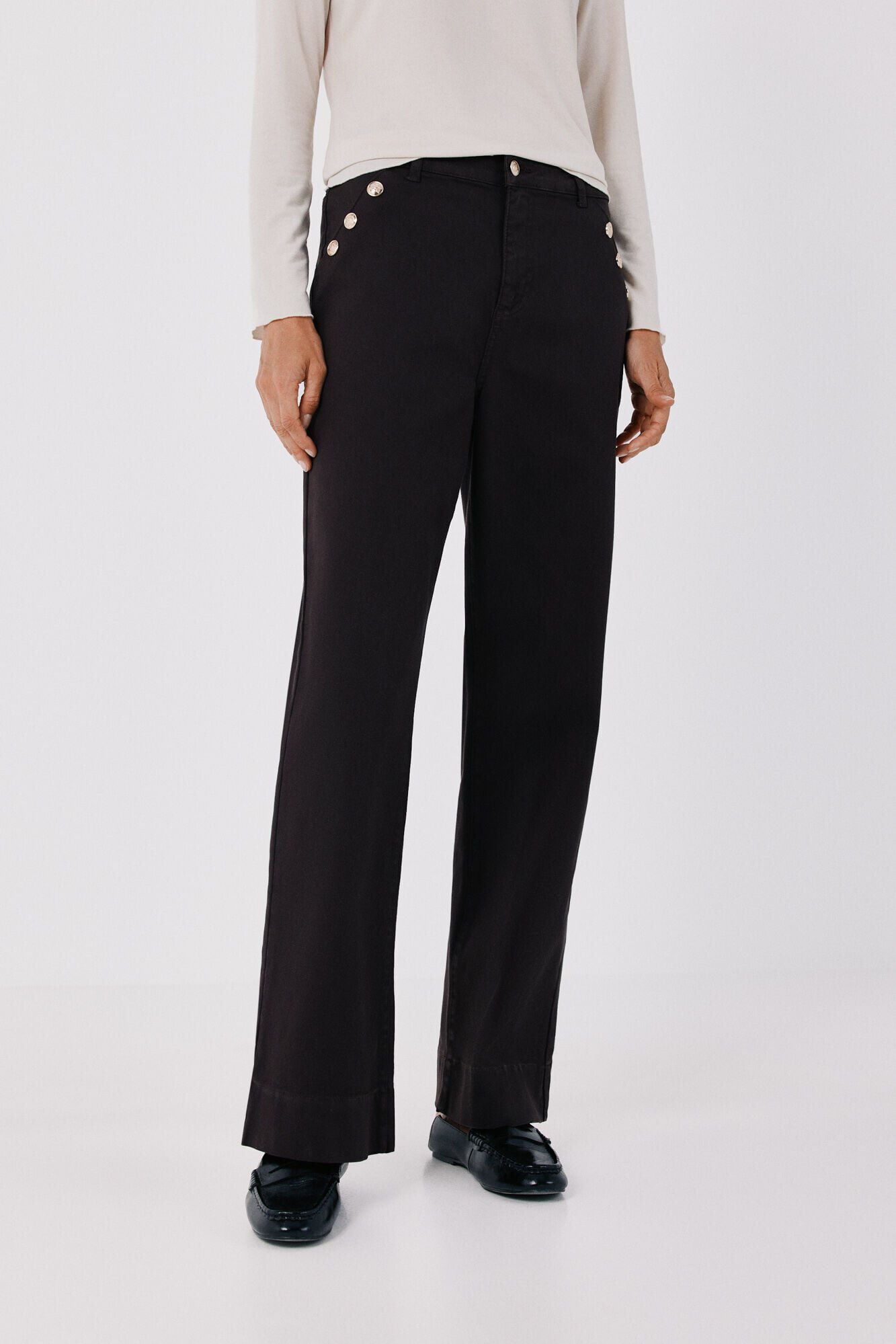 Cortefiel Palazzo jeans with buttons