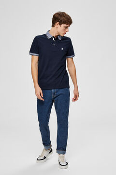 Cortefiel Short-sleeved polo shirt Navy
