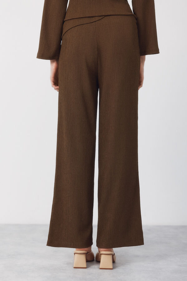 Cortefiel Jersey-knit trousers Kaki