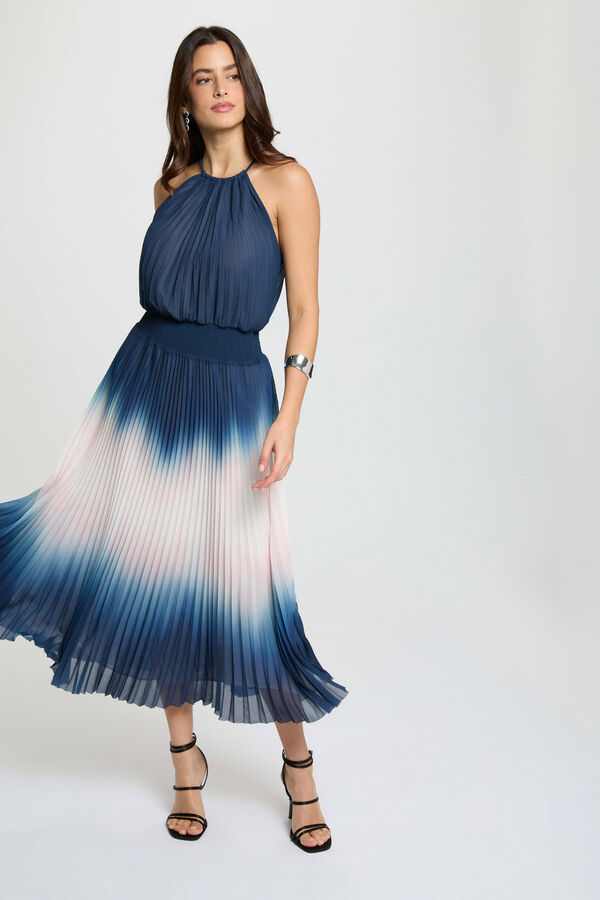 Morgan Vestido comprido plissado Multicolorido