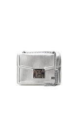 XTI Metallic chain small bag Grey