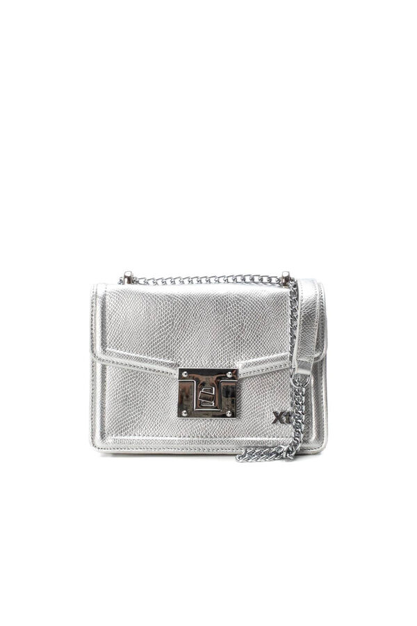 XTI Metallic chain small bag Grey