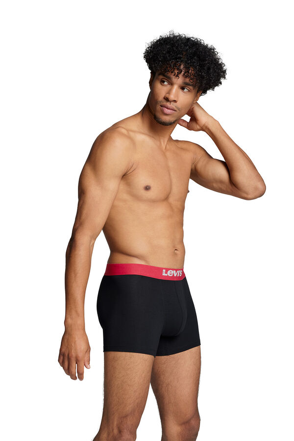 Levi's Cuecas boxers masculinas Levi's®, pacote com 2 Vermelho