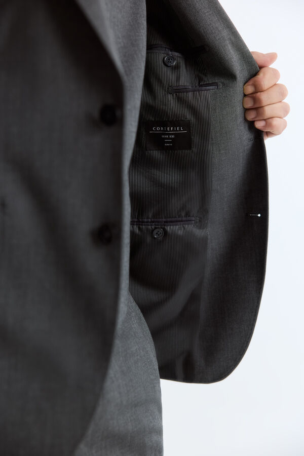 Cortefiel Blazer S&eacute;rie XXI em croute cinza Cinzento