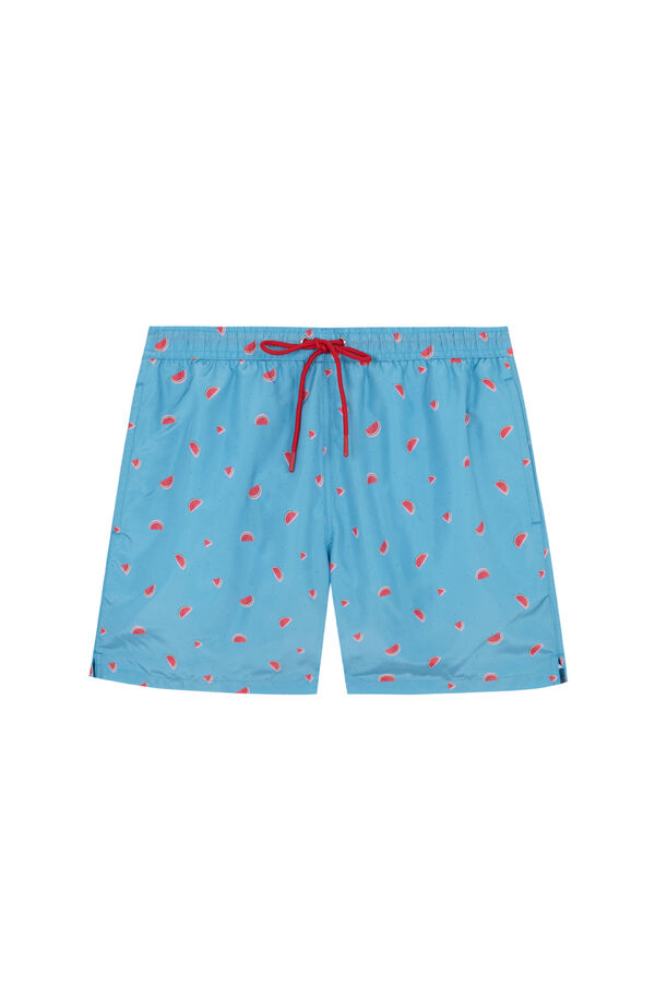 Cortefiel Watermelon print swim shorts Blue