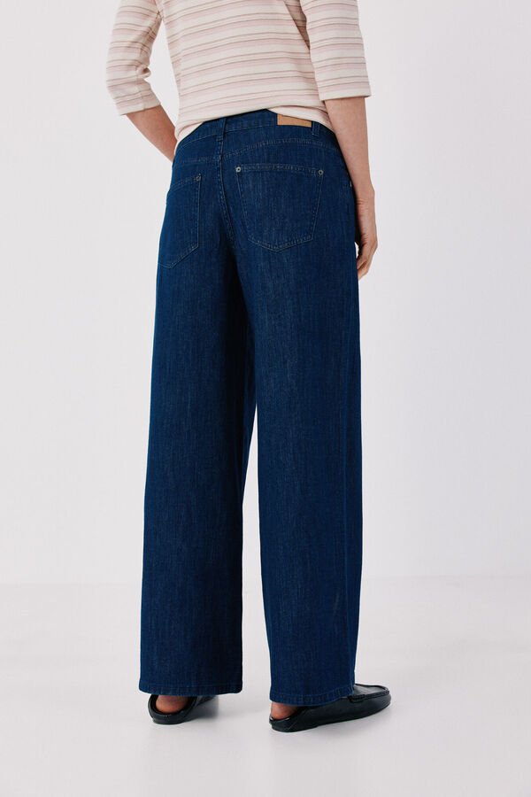 Cortefiel Long palazzo jeans Blue