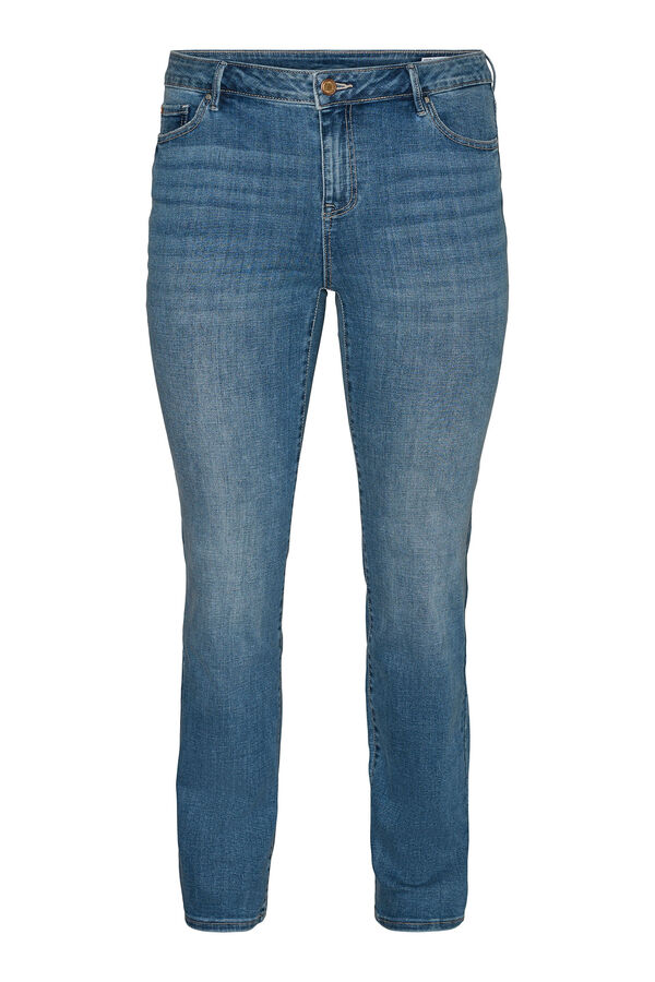 Vero Moda Curve Calça jeans plus size com corte reto Azul