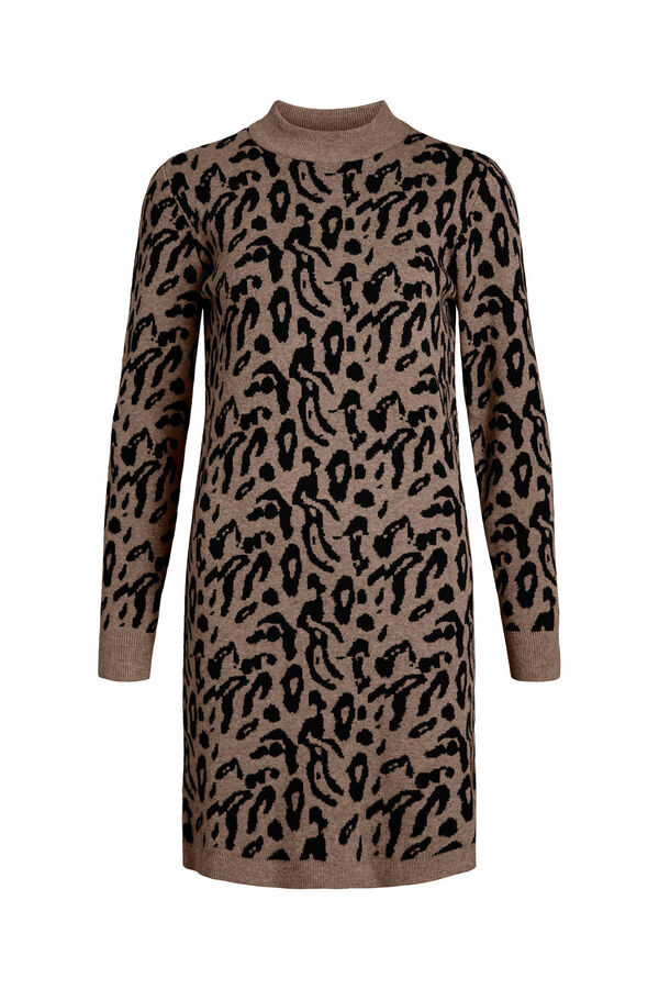 Object Ecovero jersey-knit dress Dark brown