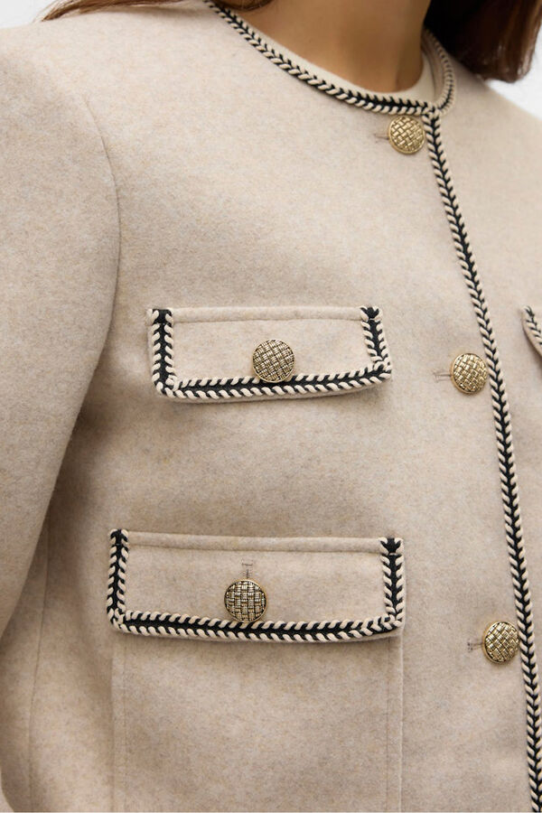 Vero Moda Jaqueta de tecido com detalhe de bolso  Cinzento