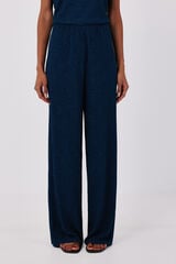 Cortefiel Satin-finish leggings Blue
