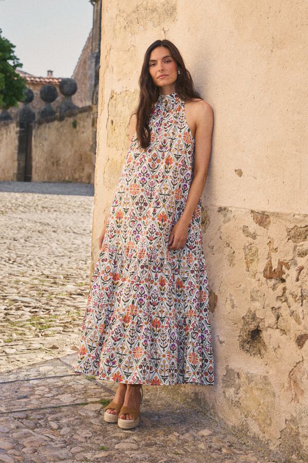 Pol&iacute;n Et Moi Vestido halter &Agrave;gnes Verde