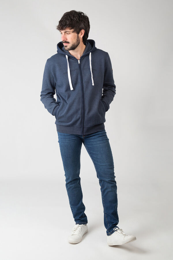 Privata Sudadera abierta con capucha y bolsillos Azul