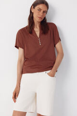 Cortefiel T-shirt fins Brown