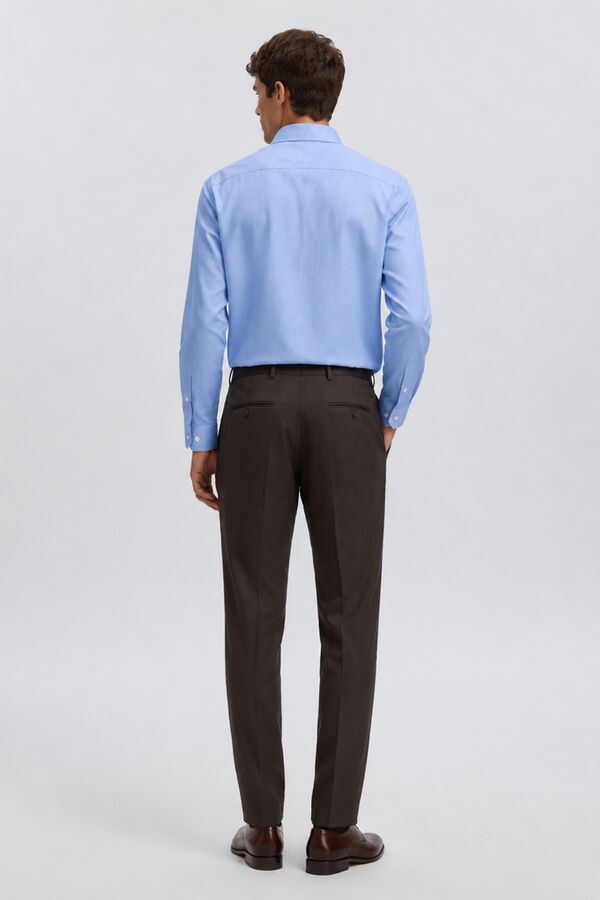 Selected Cal&ccedil;as de fato Slim Fit Castanho