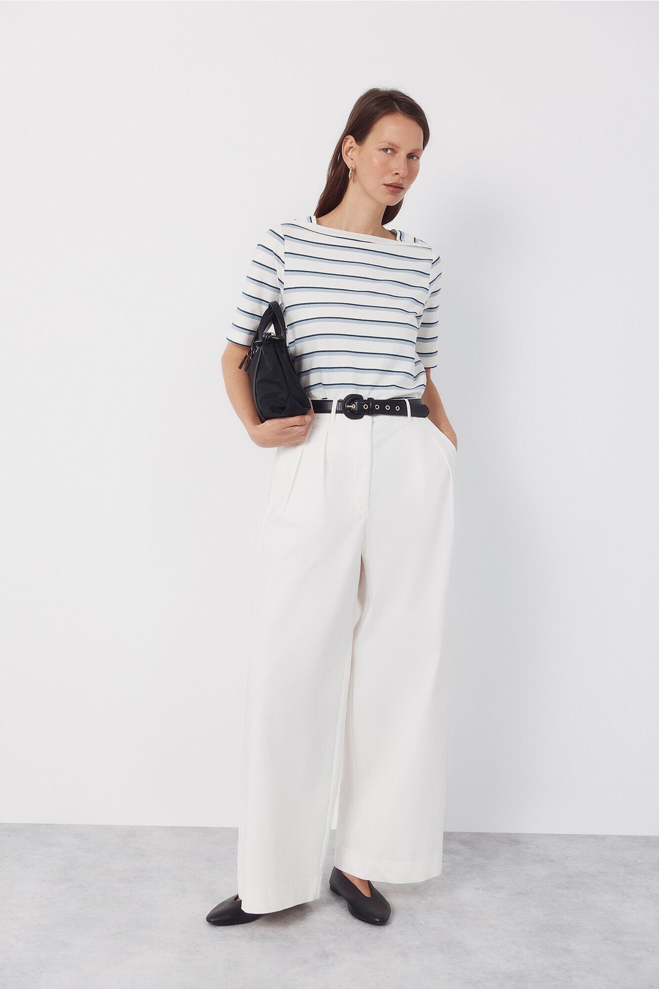 Cortefiel Cotton pleated trousers