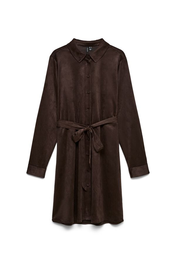 Vero Moda Curve Vestido camiseiro Castanho