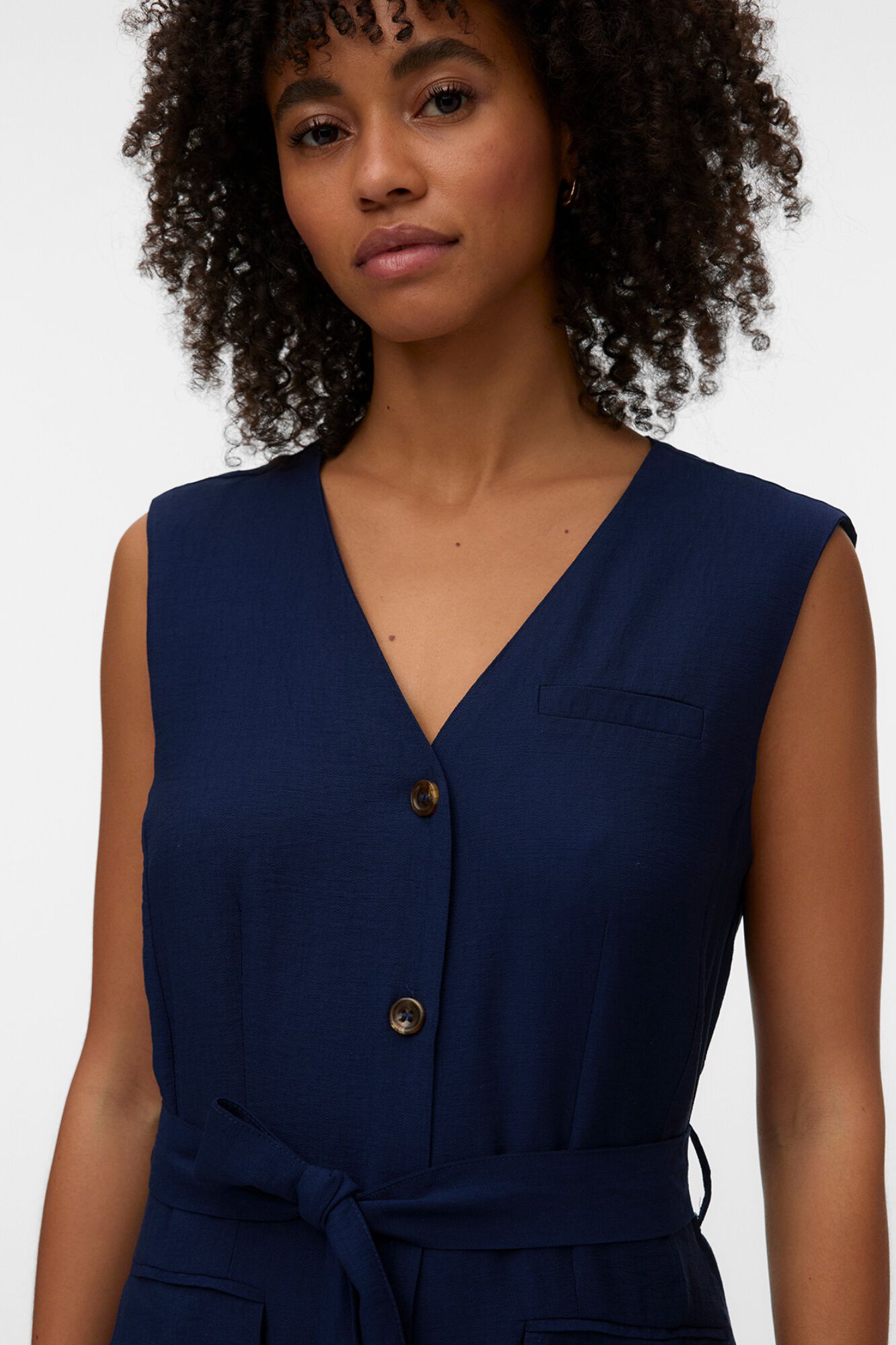 Vero Moda Vestido camiseiro sem mangas