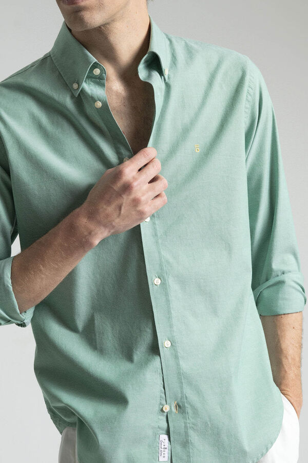 Cortefiel Camisa oxford Verde