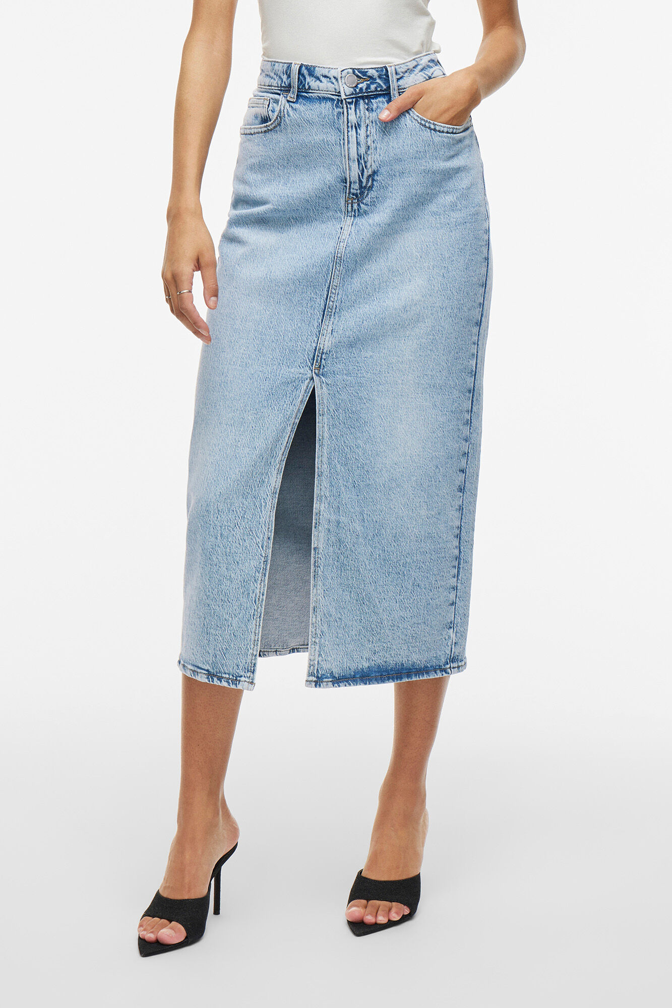 Vila Falda midi vaquera