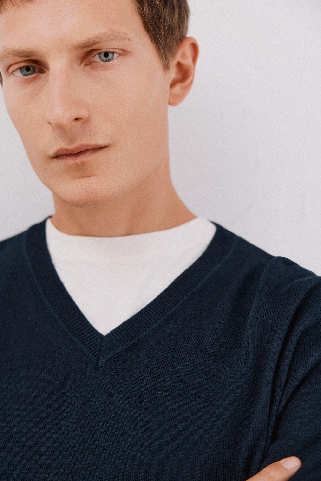 Cortefiel Cotton/cashmere V-neck jumper