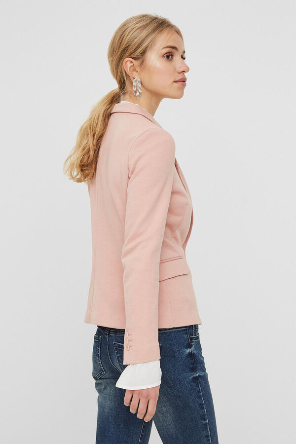 Cortefiel Long sleeve blazer with pockets Pink