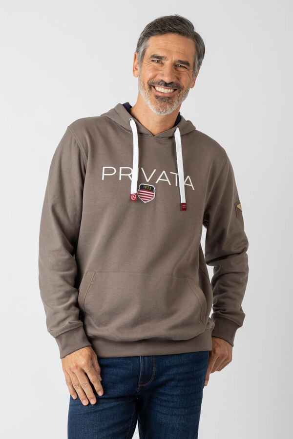 Privata Sweatshirt com capuz e bolsos Tostado