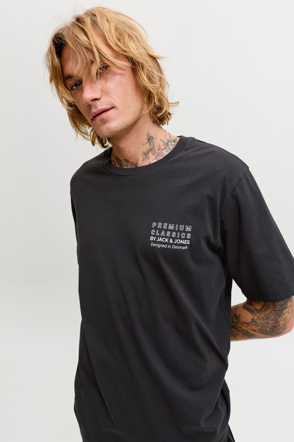 Jack & Jones Regular fit logo T-shirt Black