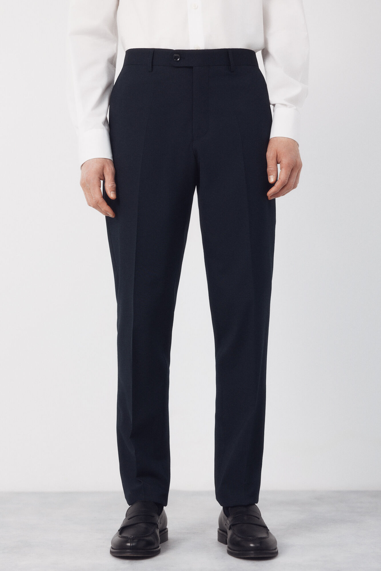 Cortefiel Dynamic blue structured trousers