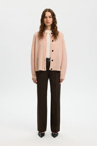 Selected Casaco de malha em l&atilde; e alpaca