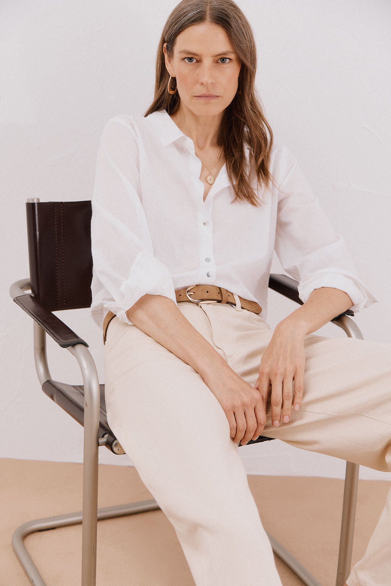 Cortefiel striped cotton shirt