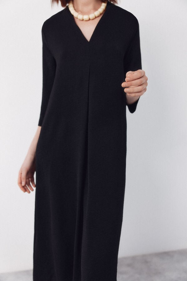 Cortefiel Tunic dress Black
