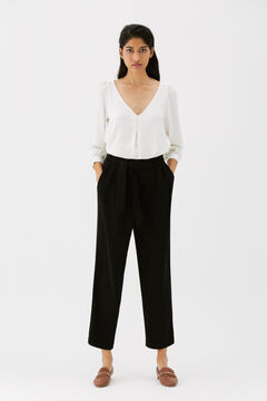 Cortefiel Darted trousers. Black