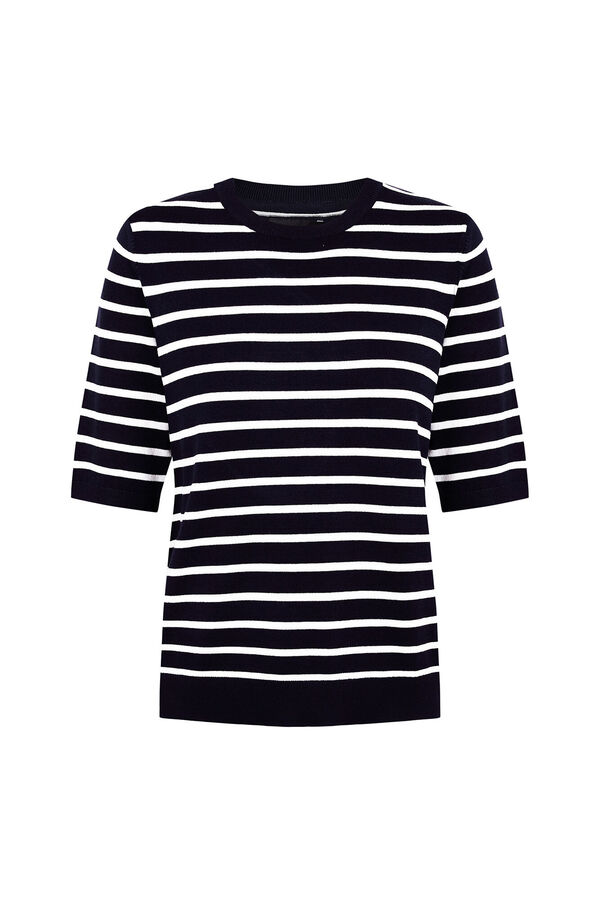Cortefiel Short sleeve jumper Navy