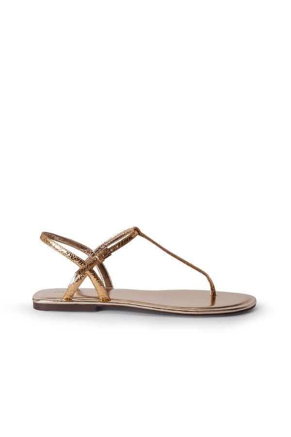 Cortefiel Flat strappy sandal Yellow