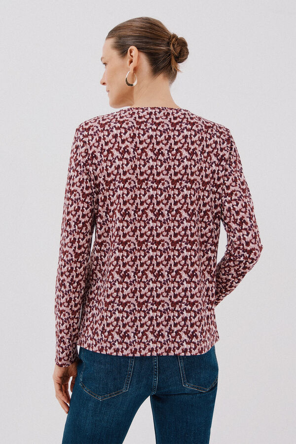 Cortefiel Gold piece top with neckline Multicolour