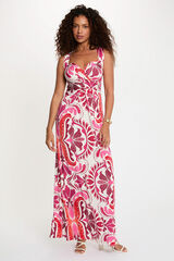 Morgan Heart-neck long dress Multicolour