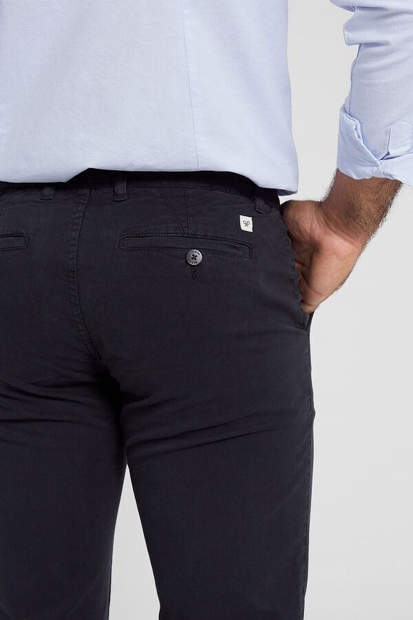 Silbon Casual navy blue chinos Navy