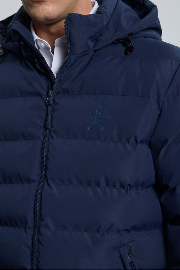 Valecuatro Casaco acolchoada com relevo azul marinho Azul