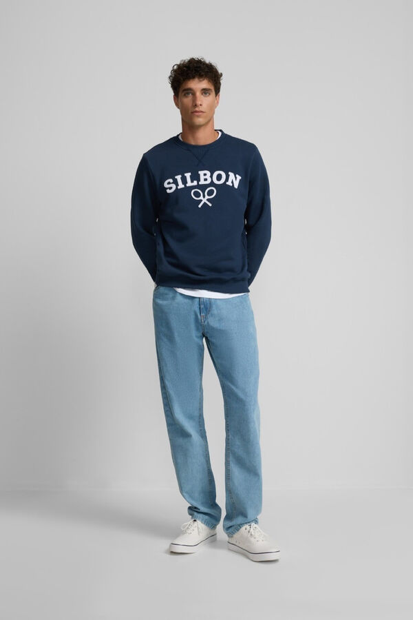 Silbon Moletom Sweatshirt Racket meia Azul