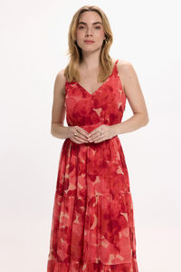 Vila Vestido midi de flores