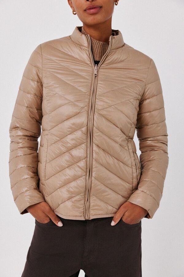 Cortefiel Reversible down puffer jacket Beige