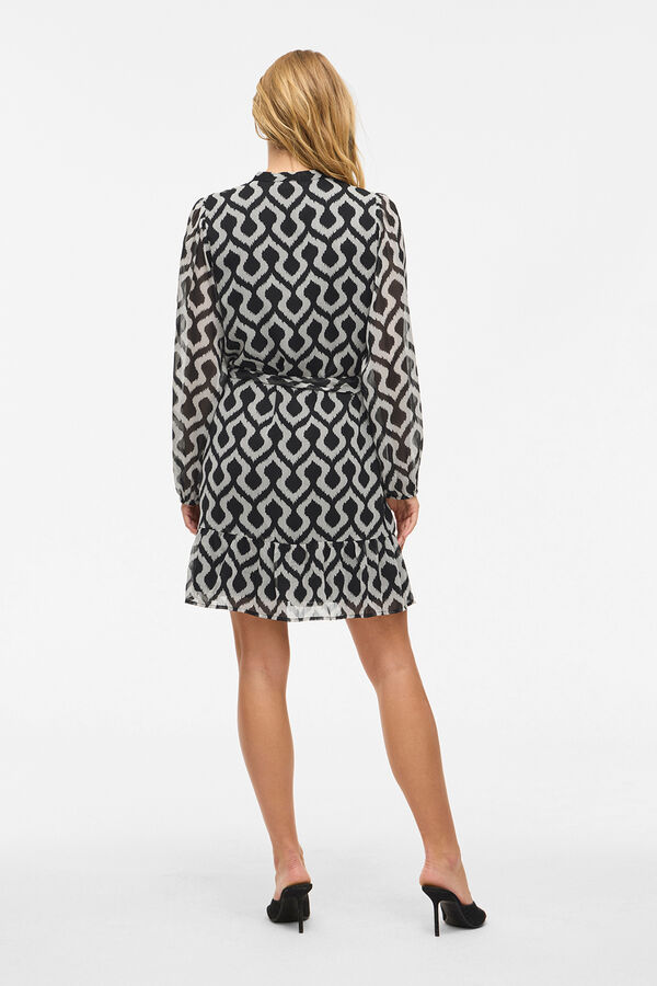 Vila Short chiffon dress Printed grey