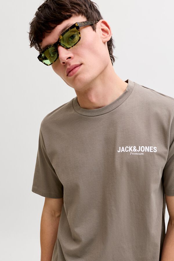 Jack & Jones Cotton logo T-shirt Grey