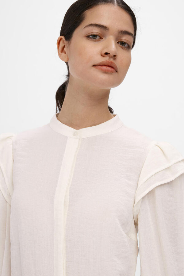 Cortefiel Long-sleeved shirt  White