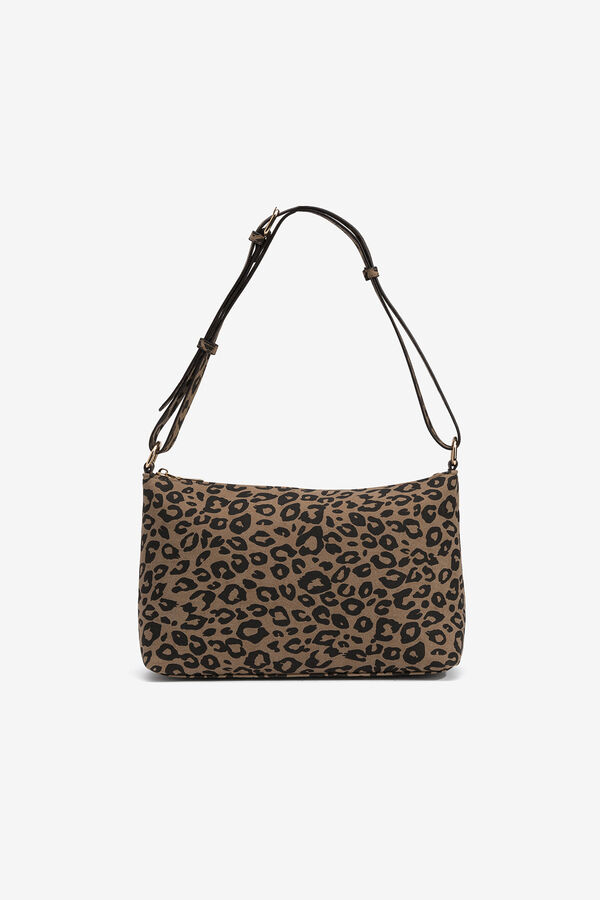 Vilanova Bolso efecto ante estampado Marrón