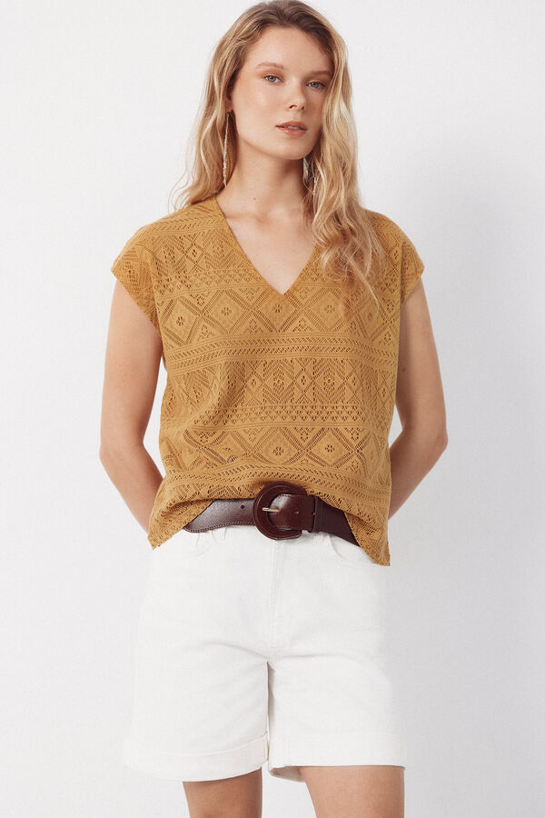 Cortefiel Jeans shorts White