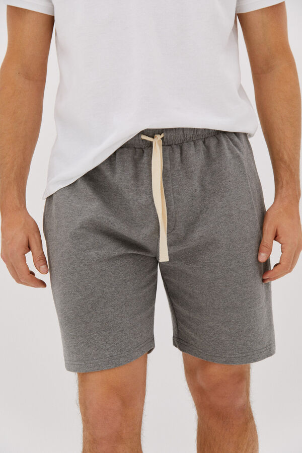 Cortefiel Jersey-knit shorts Dark grey