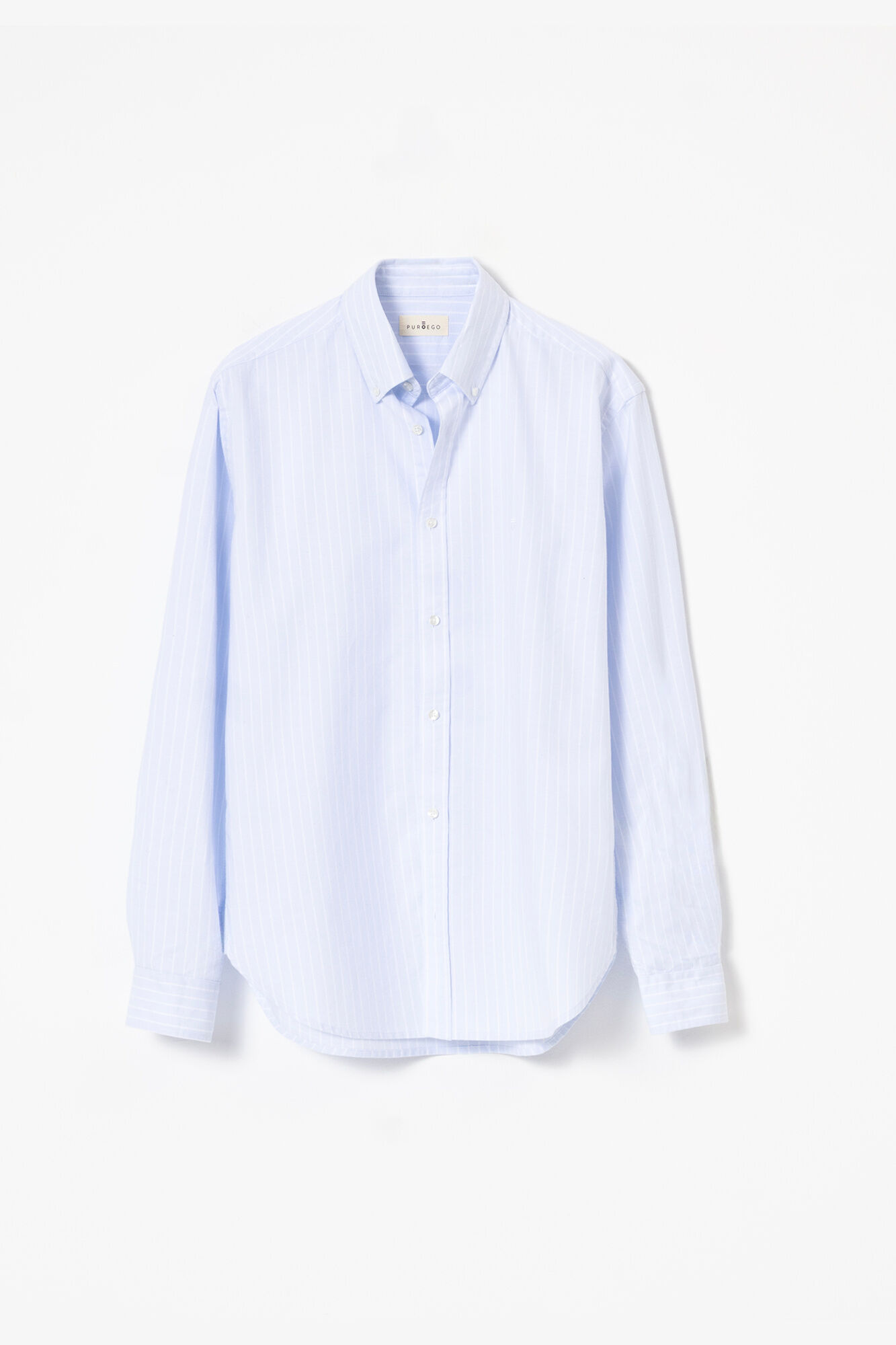 PuroEGO Camisa em algod&atilde;o &agrave;s riscas